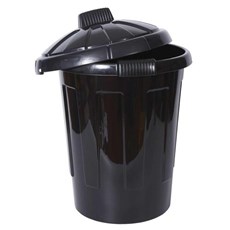 Black Dustbin with Lid