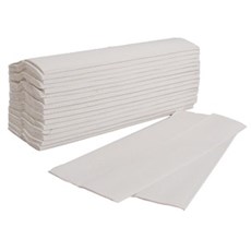 Flushable White C-fold Hand Towels