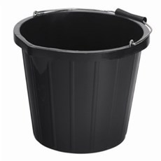 Large Black Bucket 15-litre