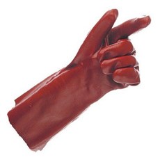 PVC Red Gauntlet Gloves