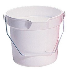 White Round 10-litre Bucket with Lip