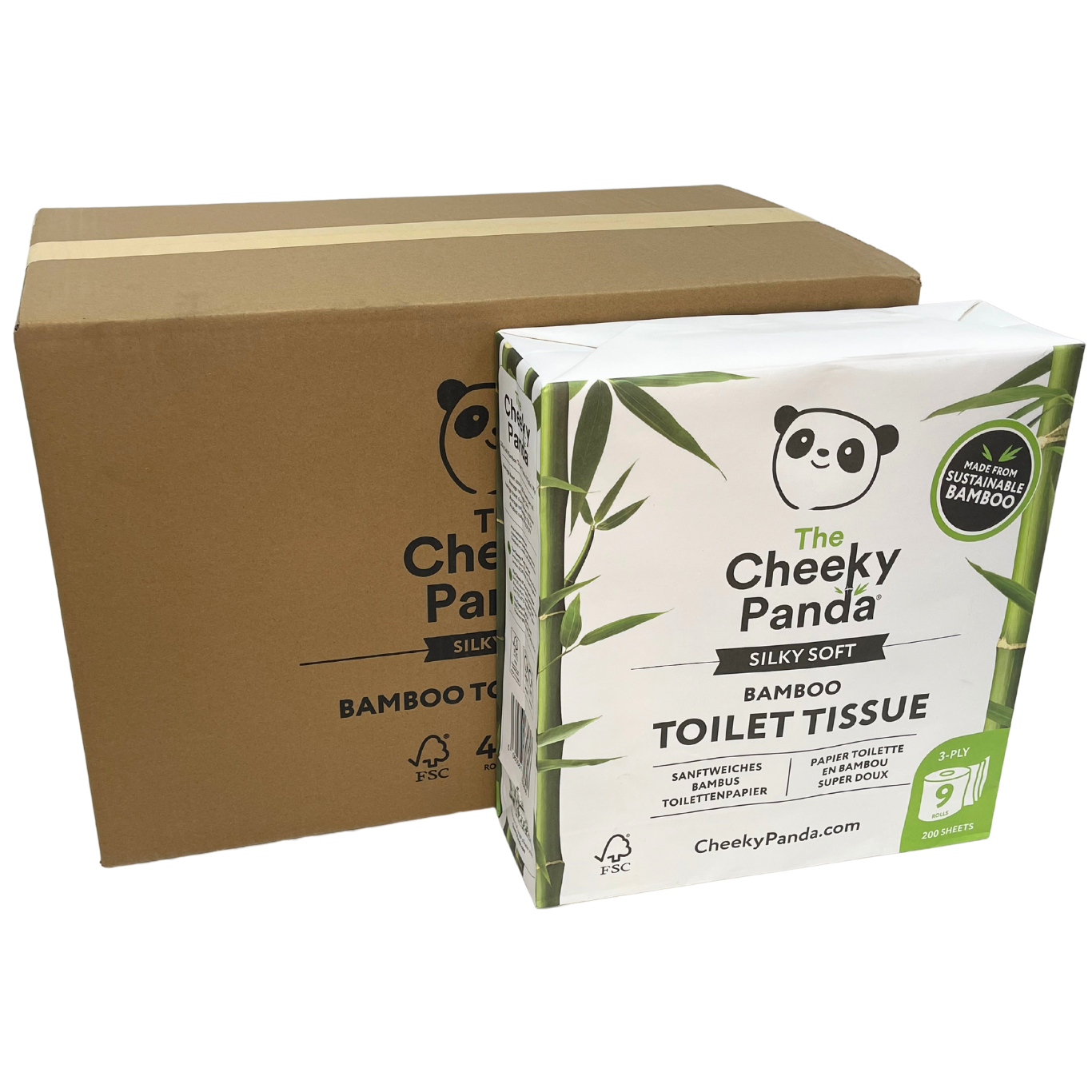 Cheeky Panda Bamboo 3ply Toilet Rolls - 45 rolls (CHPATR10/45)