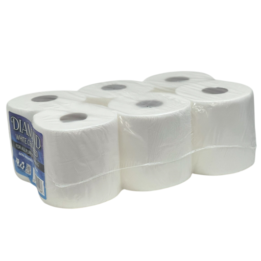 Diamond Pure White Centrefeed 166mm x 55m (pack of 6)