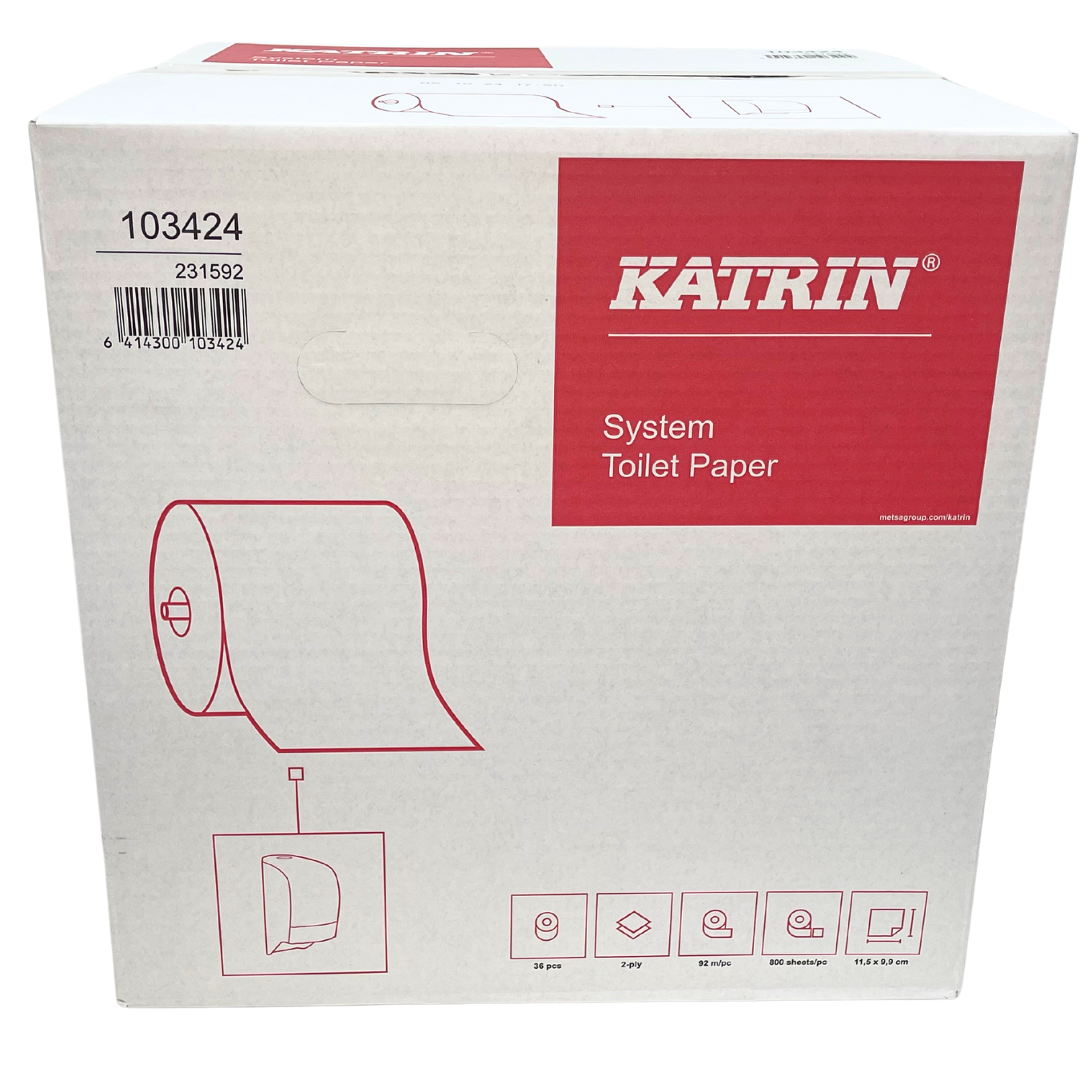 Katrin 103424 Classic Toilet 800 Eco (36x92m)