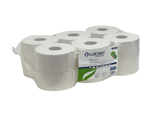 Lucart MINI Jumbo Recycled Toilet Rolls 2.25" 12x200m 812353