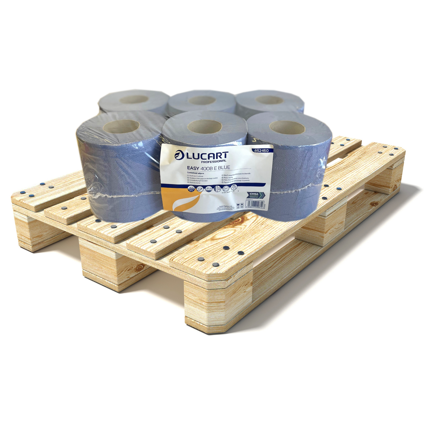 Pallet of Blue Centrefeed 16.5cm x 150m 2ply (Pack of 6)  - 77 Cases