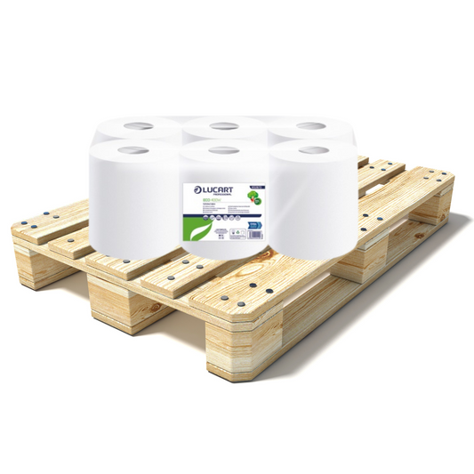 Pallet of White Centrefeed 16.5cm x 150m 2ply (Pack of 6)  - 77 Cases