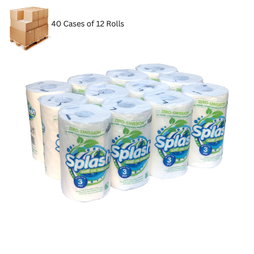 Pallet of Splash Soft on Nature Eco-Luxury Kitchen roll (12x23m) - 40 Cases