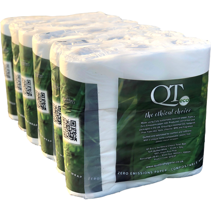 QT Eco 2ply Toilet Roll with compostable wrapper - 54 rolls (QTE2P)