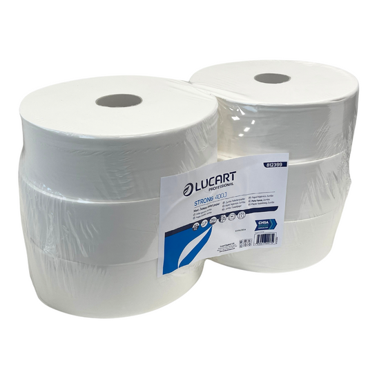 Lucart Pure Standard Jumbo Toilet Roll 2.25" Core 6x400m 812399