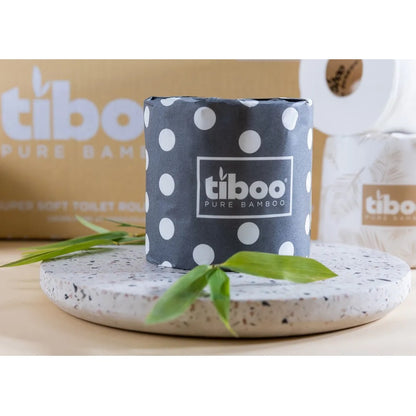 Tiboo Pure Bamboo Luxury 3ply Toilet Rolls 240sh x 48 rolls (30m)