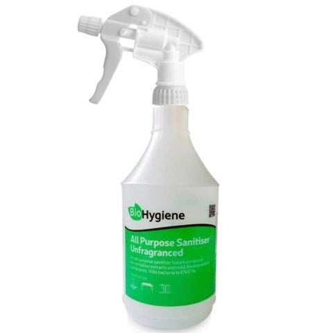 BioHygiene Empty Screen Printed Bottle 750ml - All Purpose Sanitiser Unfragranced