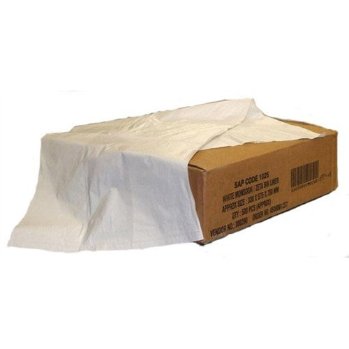 Premium White Square Bin Liners 24x24" 1000)