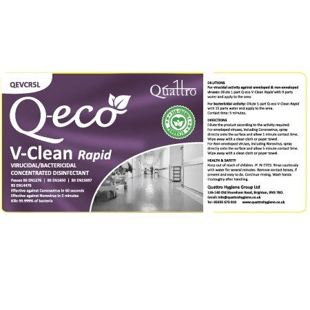 Q-Eco V-clean Rapid RTU Trigger Label