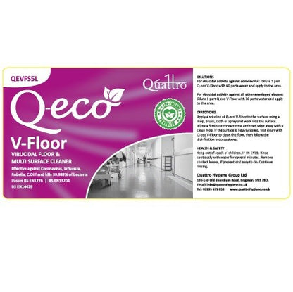 Q-Eco V-Floor Virucidal Floor & Surface Cleaner 5litre (QEVFS5L)