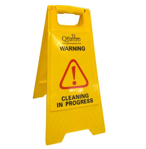 Quattro Premium Safety Floor Sign - Yellow