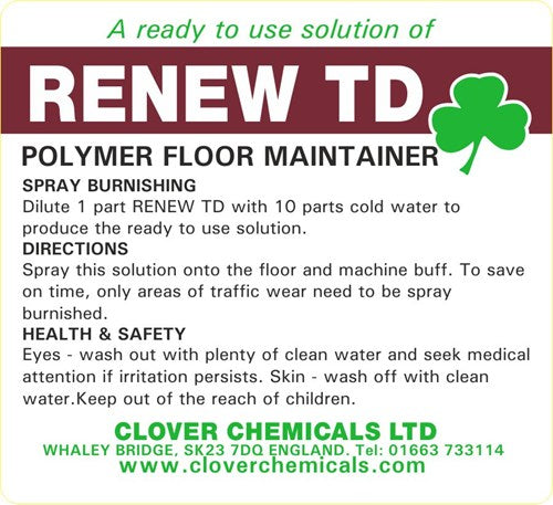 Renew TD Trigger Spray Label (RTU)