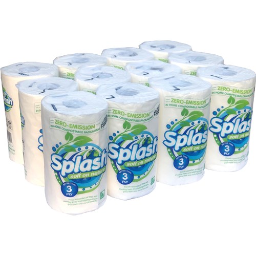 Soft on Nature Splash - Eco Friendly Jumbo Kitchen Roll (12 rolls)