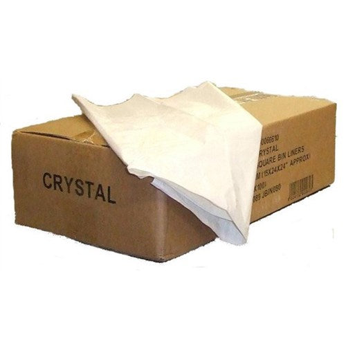 Standard White Square Bin Liners 24x24" (1000)