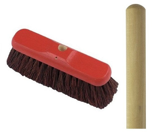 Stiff Bassine Broom 11" with Handle