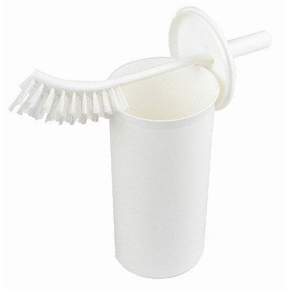 Bent Toilet Brush and Holder