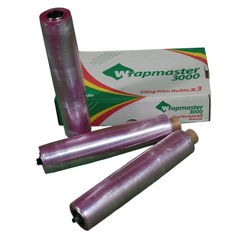 Wrapmaster 3000 Clingfilm 30cm x 300m (3 Rolls)