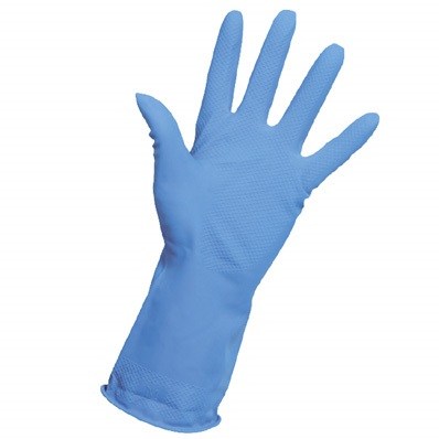 Blue Household Rubber Gloves | Click Cleaning UK