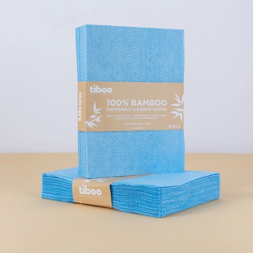 Tiboo Blue Bamboo Heavy Duty Cloths 60gsm 48x35cm (pack of 25)