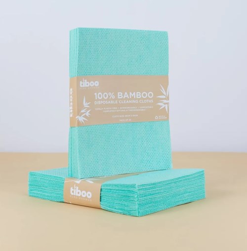 Tiboo Green Bamboo Heavy Duty Cloths 60gsm 48x35cm (pack of 25)